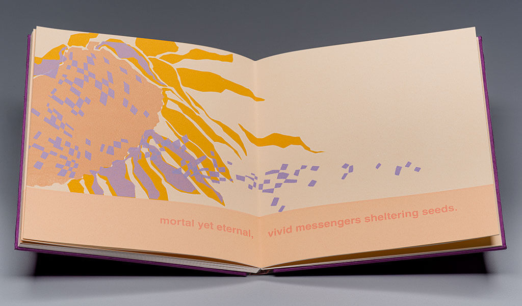 Sunflower Artist Book Interior Spread